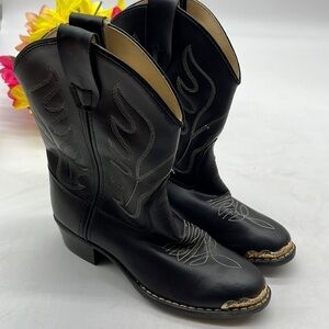 Old West Black Kids Boots